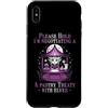 Reading Books Book Novel Fiction Nonfict Custodia per iPhone XS Max PLEASE HOLD I'M NEGOTIATING A PASTRY TREATY WITH ELVES