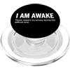 Minimalist For Sleep Deprived Coworker Sarcastic Awake Saying Please Rispect My Privacy PopSockets PopGrip per MagSafe