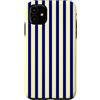 Y2K Retro Aesthetic Stripes Pattern Desi Custodia per iPhone 11 Y2K Blu Navy, Burro Giallo Striscia Bella Vintage Estetica