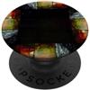 Art Pop Mobile Gallery Peek Glitch Art Grafica digitale a griglia di distorsione astratta PopSockets PopGrip Adesivo