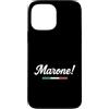 Italy & Co Custodia per iPhone 13 Pro Max Marone Cursivo