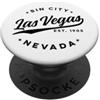 Classic Retro USA City Tees Vintage Las Vegas Sin City Nevada Testo Nero PopSockets PopGrip Adesivo