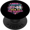 School Admin Vibes Bruh 100 Days Vicepreside Retro Groovy PopSockets PopGrip Adesivo