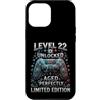 22 Years Old Gamer Birthday Gifts Appare Custodia per iPhone 12 Pro Max 22 ° compleanno Gamer Level 22 Videogiochi sbloccati