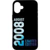 Birth Since August 2008 Retro Vintage Ye Custodia per iPhone 16 Plus Agosto 2008 Anno 2008 Retro 2008 Vintage Edizione Limitata