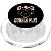 6 4 3 Double Play Baseball Infield Funny 6 4 3 Doppio gioco Baseball Infield Divertente PopSockets PopGrip per MagSafe