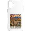 Atomic Gorilla Custodia per iPhone 16 Plus Nuovo Messico Acquerello Paesaggio Southwest Viaggi Design