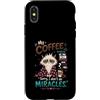 Cappuccino Coffee Drinker Designs Custodia per iPhone X/XS Divertente caffè amante mattina caffeina tossicodipendente caffè umorismo