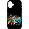 Marshall Islands Souvenir Gift Custodia per iPhone 16 Regalo disegnato a mano del punto di riferimento di viaggio delle Isole Marshall Majuro