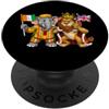 UK British Ivory Coast Cote D'Ivoire Roo Regno Unito Bandiera Costa d'Avorio Radici britanniche PopSockets PopGrip Adesivo
