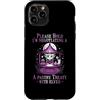 Reading Books Book Novel Fiction Nonfict Custodia per iPhone 11 Pro PLEASE HOLD I'M NEGOTIATING A PASTRY TREATY WITH ELVES