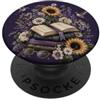 Hummingbird Apparel For You Book Lover Floral Hummingbird Girasole Reader PopSockets PopGrip Adesivo