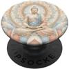 Buddha Designs by Kajiro Buddismo buddista con bandiera USA con fiore di loto PopSockets PopGrip Adesivo