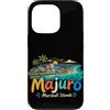 Marshall Islands Souvenir Gift Custodia per iPhone 13 Pro Regalo disegnato a mano del punto di riferimento di viaggio delle Isole Marshall Majuro