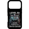 22 Years Old Gamer Birthday Gifts Appare Custodia per iPhone 17 Pro 22 ° compleanno Gamer Level 22 Videogiochi sbloccati