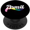 Meet me in Brazil Brasile Brasilia Latino gay pride arcobaleno orgoglioso uguaglianza LGBTQ PopSockets PopGrip Adesivo
