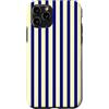 Y2K Retro Aesthetic Stripes Pattern Desi Custodia per iPhone 11 Pro Y2K Blu Navy, Burro Giallo Striscia Bella Vintage Estetica