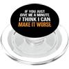 Witty Wordplay Designs Rendilo peggiore umorismo sarcastico dicendo PopSockets PopGrip per MagSafe