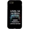 34 Years Old Gamer Birthday Gifts Appare Custodia per iPhone SE (2020) / 7/8 34 ° compleanno Gamer Level 34 Videogiochi di gioco sbloccati