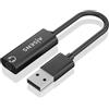 AISENS Convertitore Isolanti USB-A a Audio 48KHZ USB-A/M-JACK 3,5/H nero 10 cm