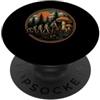 Evolution to Mushroom Foraging Mushroom Evoluzione al cacciatore di funghi per foraggiamento di funghi PopSockets PopGrip Adesivo