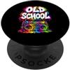 80s Style Old School Graffiti Colorful P Grafica musicale stile graffiti Old School Boom Box anni '80 PopSockets PopGrip Adesivo