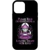 Reading Books Book Novel Fiction Nonfict Custodia per iPhone 12 mini PLEASE HOLD I'M NEGOTIATING A PASTRY TREATY WITH ELVES