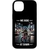 Night Rad Raccoon Co. Custodia per iPhone 14 Plus We Ride At Dawn Raccoon Triciclo City Rider