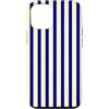 Y2K Retro Aesthetic Stripes Pattern Desi Custodia per iPhone 12/12 Pro Y2K Blu Navy, Burro Giallo Striscia Bella Vintage Estetica