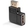 Lindy 41333 Adattatore DP 1.4 ad angolo verso sinistra, Nero