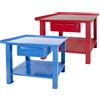 SOGI Banco da lavoro SOGI 1 metro con piano in acciaio portata 1000 kg + 1 cassetto - blu/rosso