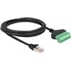 DELOCK RJ45 Kabel Cat.6 Stecker zu Terminalblock Adapter 2 m