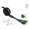 Delock Cavo di ricarica avvolgibile USB Delock 3 in 1 da Type-A a Micro USB / 2 x USB Type-C™