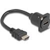 DELOCK D-Typ HDMI Kabel Stecker zu Buchse schwarz 20 cm