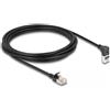 DELOCK Cavo di rete RJ45 Cat.6A S/FTP Slim 90° 3m nero