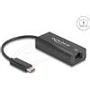 Delock Adattatore DELOCK USB 2.0 Type-C per LAN 10/100 Mbps