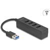 DELOCK USB Hub 4 Port USB 5 Gbps mit 4 x USB Typ-A Buchse sw