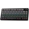 AULA-Verlag Tastiera meccanica da gaming AULA F75 MAX, senza fili, con schermo TFT, layout QWERTY US - 2,4 GHz/USB-C/Bluetooth, compatibile con Windows/Mac/Linux, colore grigio sfumato, con incisione laterale del motivo "Reaper"