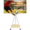 WISFOR Supporto TV WISFOR con base a rotelle per televisori da 40 a 75 pollici, mobile TV con ripiani, regolabile in altezza, capacità massima di 50 kg, compatibile con standard VESA fino a 600 x 400 mm, colore bianco