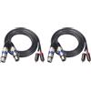 SODIAL 2X Audio Hifi 2 un XLR 3 Pin Femmina Amplificatore Console di3390