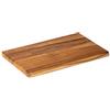 BioMaderas Tagliere per cucina e pane, igienico e delicato sui coltelli, in legno di teak certificato FSC, lamelle continue, 30 x 17 x 1,8 cm