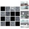 ConBlomi 30 Pezzi Adesivi per Piastrelle, Impermeabile Vinile Autoadesivo Decorazione, Adesivi Pavimento in 2D Sottile per Bagno Cucina Parete Fai da Te 10x10cm (MSC066)