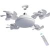 TFixol Ventilatore de Soffitto con Luce, Dimmerabile Regolabile Ceiling Fan Lampadina con ventilatore Plafoniera con Ventilatore Silenzioso Telecomando per Camera da Letto Interno Camera da Letto Ufficio