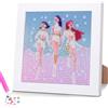 GTJEOI Diamond Painting Bambini Kit, Kit Pittura Diamante 5D Fai-da-Te, Dem0n Pittura Diamante Bambini Cartone con Cornice, Pittura Diamante Mosaico Art Kits, Regalo per Ragazze Ragazzi, 15 x 15 cm