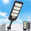 VOPHICHO 600W Lampione Solare Led Esterno, IP66 Impermeabile Lampione Stradale Faretto Solare con Sensore di Movimento, 6500K Lampioni da Giardino Esterno Luci Solari per Garage Strada, 1 Pezzi