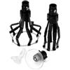 Helilyco Kit di strumenti per cambiare lampadina con ventosa per lampadine da incasso e faretti da soffitto alto per accesso in plastica nera, set per uso domestico e professionale, facile installazione