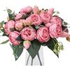 Veryhome 4 Bunches Fiori Artificiali Peonia Seta Peonie Mazzi Fiori Falsi Mazzi Decorazione di Matrimonio Tavolo Casa Cucina Giardino Nuziale Greenery