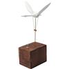 Funwetrike Carillon 3D in legno fatto a mano a forma di cigno volante, modello dinamico con sistema di movimento, noce naturale, decorazione unica per casa e ufficio, regali creativi