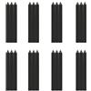 C.X.Y. 24 Pezzi Candele Lunghe Non Profumato Durata 11h Misura 22cm lunghezza*2cm diametro (NERO)