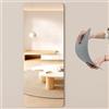 Generic Fogli acrilici a specchio, autoadesivi, infrangibili, flessibili, per bagno, camera da letto e porte